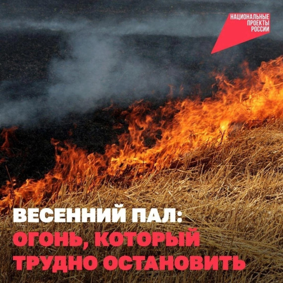 Памятка по пожарной безопасности: ПАЛ сухой травы ЗАПРЕЩЁН!.